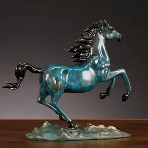 Multicolor Brass Red Horse Statue Lucky Product Home Decoration Art Craft Handicraft Copper Ornaments