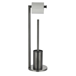 Offre Spéciale noir blanc argent brossé or <span class=keywords><strong>laiton</strong></span> or rose <span class=keywords><strong>brosse</strong></span> de <span class=keywords><strong>toilette</strong></span> et support ensemble avec porte-papier <span class=keywords><strong>toilette</strong></span> - Product Image 3