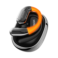 Miniso Ms183 Earphone olahraga tanpa kabel, Earphone olahraga dengan efek lampu RGB kualitas suara HiFi ENC pengurang kebisingan BT5.4