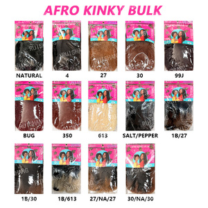 Dropshipping 12インチAfro Kinkyバルクヘアエクステンション100gオンブルカラードレッドロックとブレイドヘアアクセサリー修理 - Product Image 2