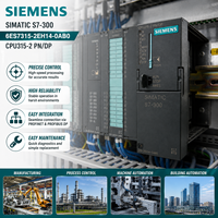 Module PLC Siemens 6ES7315-2EH14-0AB0 SIMATIC S7-300 CPU315-2 PN/DP, contrôleur industriel PROFINET PROFIBUS, original