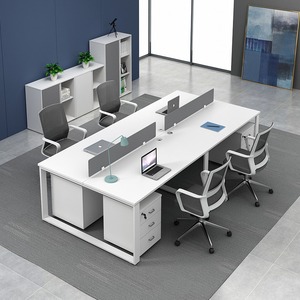 <span class=keywords><strong>Escritorio</strong></span> de Oficina Moderno y Ecológico LINOU <span class=keywords><strong>en</strong></span> Forma de <span class=keywords><strong>L</strong></span> <span class=keywords><strong>para</strong></span> 4 <span class=keywords><strong>Personas</strong></span>, con División, Cajones y Garantía de 5 Años <span class=keywords><strong>para</strong></span> Uso Comercial - Product Image 1