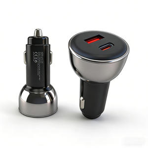 Cargador Rápido para Auto de 20W PD, USB-C + USB-A 5V/3A QC3.0 y <span class=keywords><strong>SCP</strong></span> para Teléfono Móvil, Cámara y Auriculares - Product Image 1