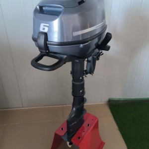 Moteur hors-bord robuste F6 6HP 4 temps OHV, moteur marin fiable refroidi par <span class=keywords><strong>eau</strong></span> pour petits bateaux de pêche - Product Image 4