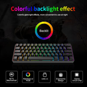 Prix le moins cher 61 pour cent <span class=keywords><strong>clavier</strong></span> mécanique jeu joueurs professionnels noir <span class=keywords><strong>silencieux</strong></span> clics <span class=keywords><strong>clavier</strong></span> <span class=keywords><strong>gamer</strong></span> mécanique - Product Image 3