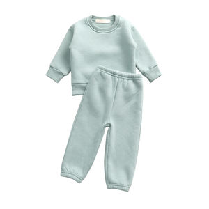 Conjuntos de Ropa para Niñas al por Mayor, Gruesos, de Forro Polar, de Color Sólido - Product Image 4