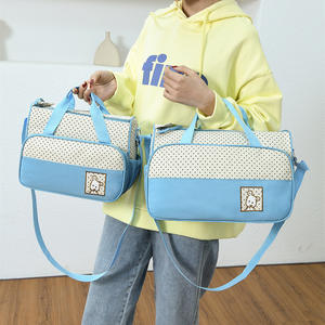 Conjunto de bolsa de mamá impermeable Babi Bag maternidad pañal bebé bolsa de pañales conjunto mamá conjunto de pañales momia viaje Oxford mochila de moda moderna - Product Image 4