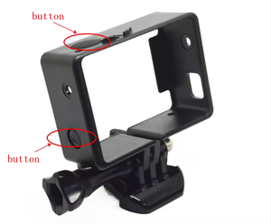 Borde de protección de marco lateral estándar de cámara de acción (con botón) con base móvil y tornillo largo se aplica a Gopro <span class=keywords><strong>Hero3</strong></span> + /3/4 - Product Image 1