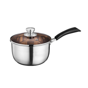 Ollas de Cocina Clásicas de Acero Inoxidable <span class=keywords><strong>sin</strong></span> Costuras, Ollas Multiusos para Sopa y Caldo, Equipo de Cocina Sostenible de Calidad Superior con Tapa de Vidrio - Product Image 3
