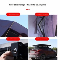 Tente de toit portable pour SUV 4x4, camping, overlanding, voyages en plein air, abri de couchage monté sur le toit, fournisseur en gros