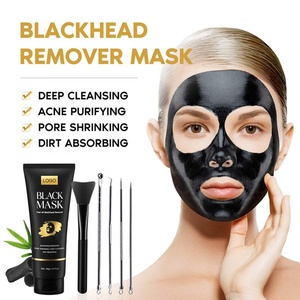 Mascarilla Facial Desprendible de Carbón de Bambú Orgánico con Logotipo Personalizado OEM, Limpieza Profunda, Eliminador de Puntos Negros, Mascarilla Negra - Product Image 2