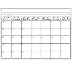 Planificador mensual de borrado en seco magnético forma personalizada <span class=keywords><strong>pizarra</strong></span> estilo Art Deco imán de <span class=keywords><strong>nevera</strong></span> hoja de plástico mediana personalizable - Product Image 6