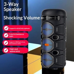 Haut-parleur <span class=keywords><strong>sans</strong></span> <span class=keywords><strong>fil</strong></span> double 3 pouces pour extérieur et maison, portable, avec subwoofer haute puissance, microphone, karaoké et lecteur de carte pour la danse carrée - Product Image 2