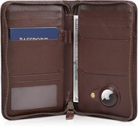 Portefeuilles longs en cuir PU marron fins et simples 2025 2026 pour femmes et hommes, porte-cartes minimaliste de haute qualité pour passeport, vente en gros