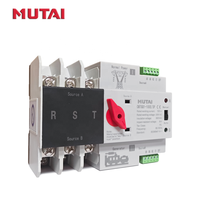MUTAI Commutateur photovoltaïque monophasé ATS 100A 100Amp 100 Amp PV 2P 3P 4 P 2 3 4 Pôles à transfert automatique solaire