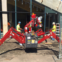 Mini-grue sur chenilles de 16 tonnes, type araignée, avec limiteur de couple, pour l'installation et la réparation de machines lourdes sur site