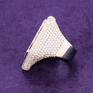 Hip Hop VVS D Couleur Moissanite Bling Hommes Cluster BAD Bague en forme de bouclier personnalisée avec testeur de diamant en argent sterling 925 GRA - Product Image 3