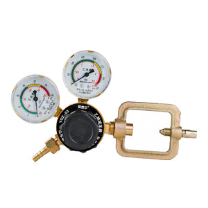 Régulateur de pression à diaphragme en cuivre YQE-03, raccord Zhalan 8 mm, manomètre acétylène anti-vibration - Product Image 2