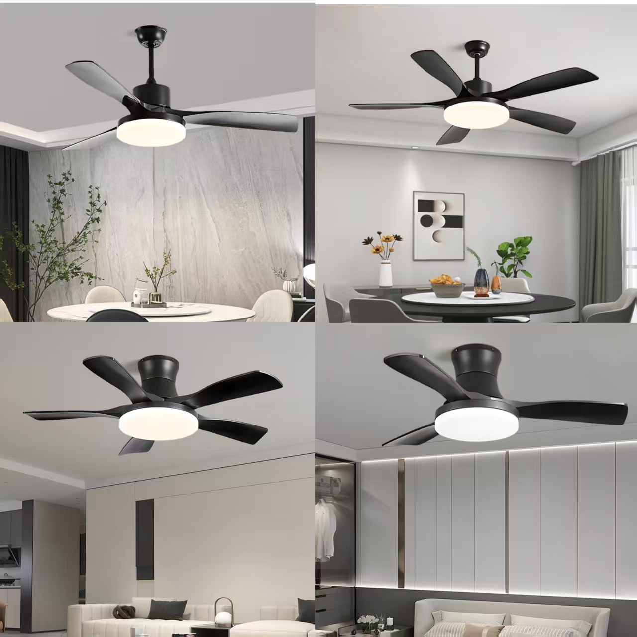 Toutes les pales de ventilateur en ABS noir