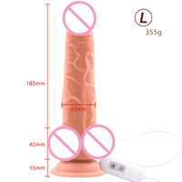 USB wiederauf ladbarer Schub vibrierender realistischer Dildo mit starker Saug basis Penis Sexspielzeug