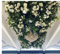 Fleurs artificielles suspendues M103 pour mariage, décoration de plafond, plante artificielle pour intérieur, fleurs suspendues à fixer au plafond, mur