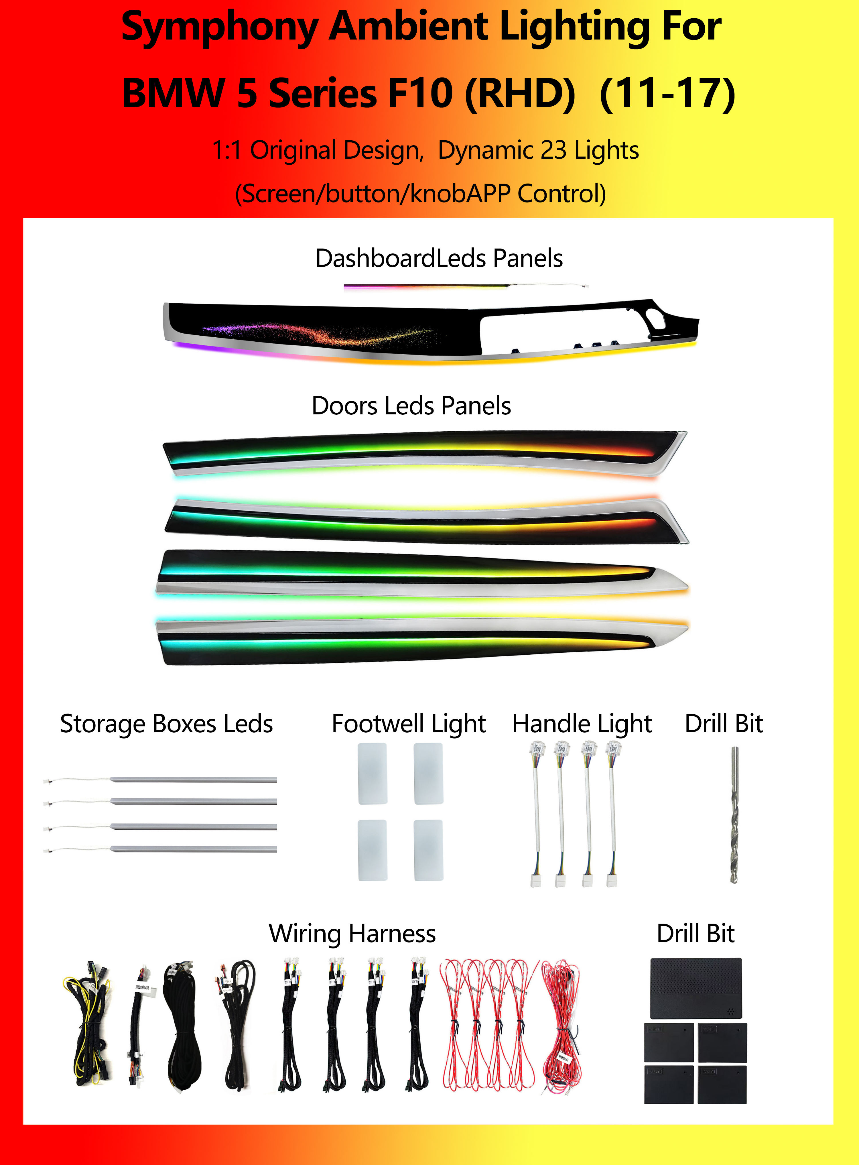 BMW Serie 5 F10 (RHD) Sinfonía Dinámica 23 Luces