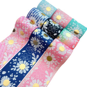 Nouveau design en gros de ruban de petite fleur de <span class=keywords><strong>marguerite</strong></span> d'hologramme pour accessoires de cheveux d'arc ruban de boîte-cadeau de fleur de vêtements - Product Image 5