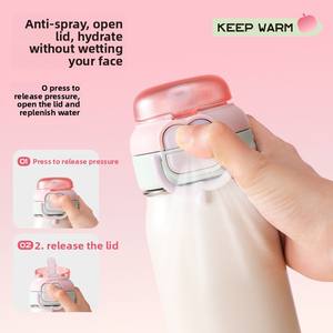 Thermos en acier inoxydable haut de gamme <span class=keywords><strong>Hile</strong></span> avec paille pour filles et étudiants, design mignon, portable - Product Image 4