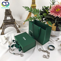 HONPAK Boîte magnétique pour marques de bijoux Boîte cadeau d'emballage en papier écologique imprimée de logo personnalisé pour montres