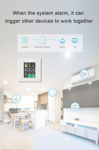 Interruptor de pared inteligente de alarma táctil LCD L8 de alta calidad con 3 sensores de puerta inalámbricos y 3 detectores de movimiento que funcionan con la aplicación Tuya - Product Image 3