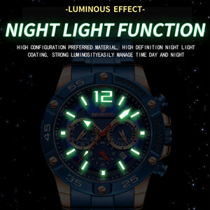 Reloj Multifuncional Binbond 9798 para Hombre, Azul Oscuro, Acero Inoxidable, Cuarzo, Resistente al Agua, Estilo Ejecutivo, Venta al Por Mayor, Más Económico - Product Image 4