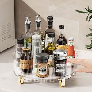 Rotating <b>Storage</b> <b>Rack</b> <b>Kitchen</b> Turntable Seasoning <b>Storage</b> Rotating Platter Organizer Snack <b>Storage</b> Box for <b>Kitchen</b> Living Room - Product Image 2