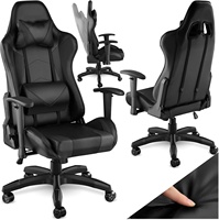 Chaise de bureau gamer ergonomique 2D avec éclairage LED, pivotante, personnalisable, noire, nouvelle, avec LED bleues, la moins chère et de qualité supérieure
