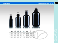 50 Tahun Sejarah 1OZ 2OZ 4OZ 6OZ 8OZ Kaca Biru Kobalt Botol Kaca Bulat dengan Tutup