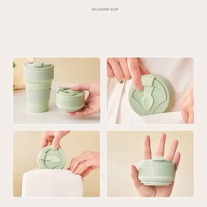 Reusable Silicone Folding Cup Portable Telescopic Coffee Cups Outdoor Camping Travel Hiking Collapsible Cup <b>Drinkware</b> - Product Image 3