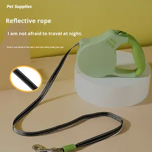 Ausziehbare Hundeleine mit Reflektierender Funktion für Kleine und Mittlere Hunde 3m Lang Verhedderungsfrei Einhandbremse - Product Image 3