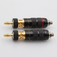 MAEZ0007 EIZZ EZ-201 Prise RCA mâle plaquée rhodium, connecteur d'amplificateur audio, montage sur panneau, connecteur terminal