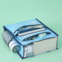 Sac à dos scolaire A4 pour enfants avec poignée, en toile écologique, durable, imperméable, imprimé dessin animé, mignon, pour documents d'étudiant