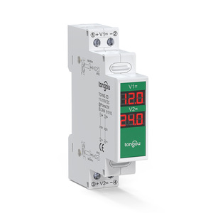 เครื่องวัดแรงดันไฟฟ้ากระแสตรง DC11V-310V จอแสดงผลดิจิตอล LED อัจฉริยะ โวลต์มิเตอร์แบบติดราง M246 - Product Image 2
