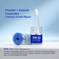 Kit de soin du visage en poudre lyophilisée de peptide de cuivre bleu GHK-Cu en gros pour la réparation cutanée post-procédure et le soin du visage