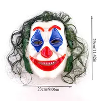 Costume de Chevalier Clown en Plastique pour Adulte, Masque de Visage Réaliste, Taille Unique, Joker, LED, Film, Cosplay, Fête d'Halloween, Unisexe