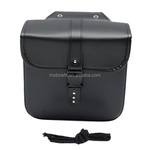 Motorefit universelle en cuir Pu sac latéral noir <span class=keywords><strong>moto</strong></span> sac de selle pour Harley Sportster XL 883 XL 1200 - Product Image 2