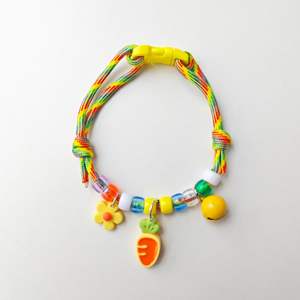 Collier pour animaux de compagnie en perles de plastique mignonnes avec boucle en corde, empreintes de pattes d'animaux, cloche, collier réglable - Product Image 4