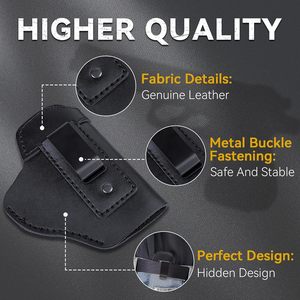 Funda Táctica de Cuero, Porta Equipo de Cuero Vacuno Genuino, Accesorios de Entrenamiento de Tiro al Aire Libre, Estuche de Transporte para Cinturón, Equipo de Caza - Product Image 6