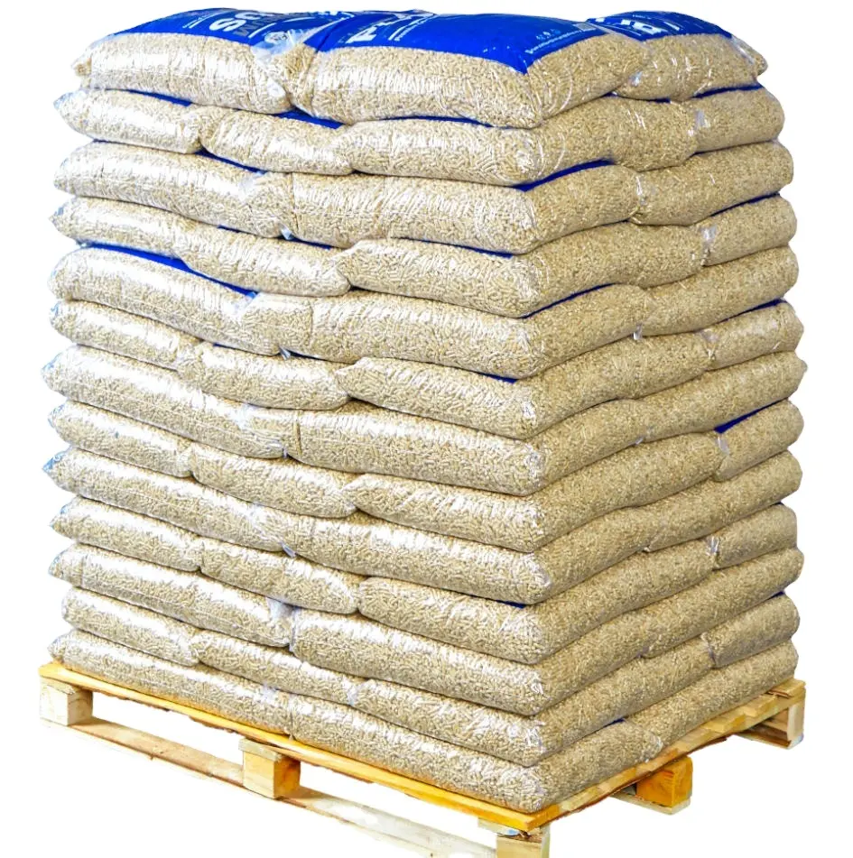 Europa Hout Pellets A1 Hout Pellets 10Kg Zak Verpakking Van Roemenië