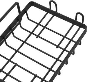 Estante de Esquina de Hierro Multifuncional de Doble Nivel, Adhesivo para Perforar, Montado en la Pared, Organizador Triangular para Baño - Product Image 4