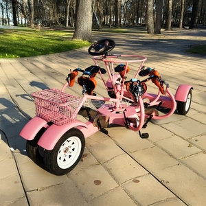 Vélo de fête à pédales 7 places, bus de plage électrique pour excursions, idéal pour les sorties aquatiques et les visites guidées - Product Image 4