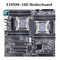 Carte mère PC HUANANZHI X10X99-16D E-ATX DDR4 pour serveur, prend en charge 16 emplacements de mémoire DDR4, capacité maximale de 1024 Go