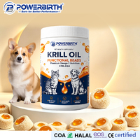 Complément alimentaire pour chien lyophilisé, huile de krill, oméga 3, EPA, DHA, phospholipides, astaxanthine, OEM