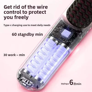 Peine Inalámbrico para Cabello Lacio con Iones Negativos, Portátil, para el Cuidado del Cabello, sin Dañar el Cabello, Peine para Peinar - Product Image 5